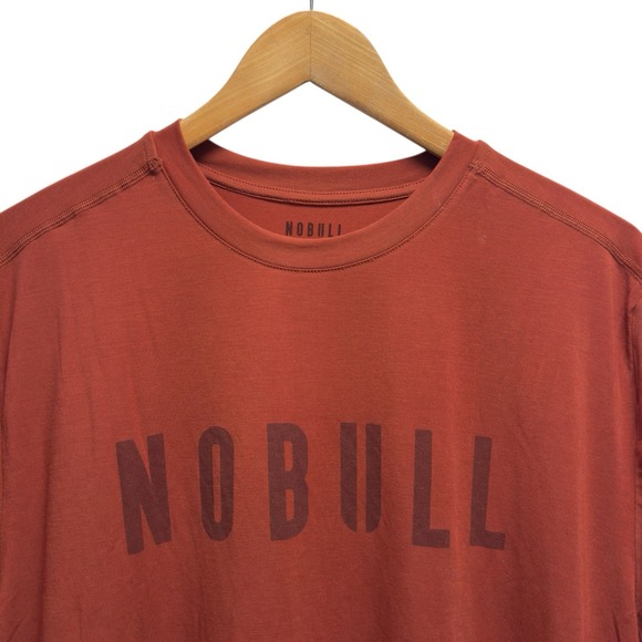 NOBULL Other - NOBULL Men's XL Orange Performance Polyester/Tencel/Spandex Crewneck T-Shirt euc